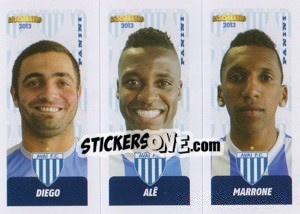 Sticker Diego / Alê / Marrone - Campeonato Brasileiro 2013 n. 350 - Panini