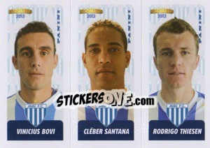 Cromo V.Bovi / C.Santana / R.Thiesen - Campeonato Brasileiro 2013 - Panini