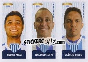 Sticker B.Maia / E.Costa / M.Diogo - Campeonato Brasileiro 2013 - Panini