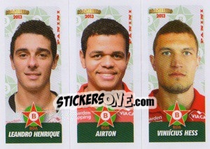 Cromo L.Henrique / Airton / V.Hess - Campeonato Brasileiro 2013 - Panini
