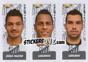 Sticker D.Macedo / Carlinhos / Serginho - Campeonato Brasileiro 2013 - Panini