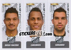 Figurina D.Macedo / Carlinhos / Serginho - Campeonato Brasileiro 2013 - Panini