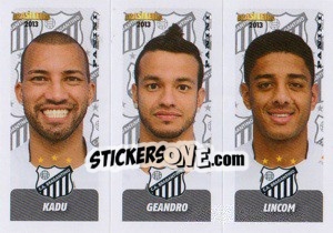 Sticker Kadu / Geandro / Lincom - Campeonato Brasileiro 2013 n. 365 - Panini