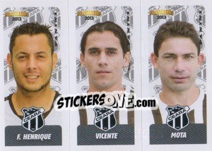 Sticker F.Henrique / Vicente / Mota - Campeonato Brasileiro 2013 n. 370 - Panini