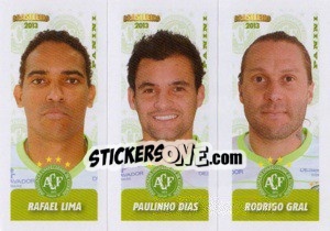 Sticker R.Lima / P.Dias / R.Gral - Campeonato Brasileiro 2013 n. 377 - Panini