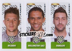 Sticker Ricardo / W.Saci / Ronaldo - Campeonato Brasileiro 2013 n. 382 - Panini