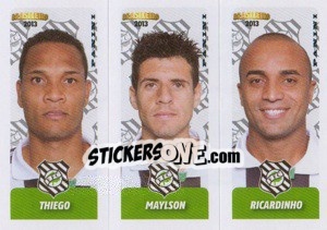 Sticker Thiego / Maylson / Ricardinho - Campeonato Brasileiro 2013 n. 385 - Panini