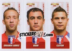 Cromo E.Arroz / Ruan / Cleiton - Campeonato Brasileiro 2013 - Panini