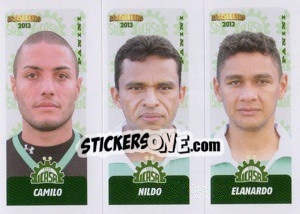 Sticker Camilo / Nildo / Elanardo - Campeonato Brasileiro 2013 n. 394 - Panini