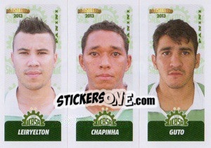 Sticker Leiryelton / Chapinha / Guto - Campeonato Brasileiro 2013 n. 395 - Panini