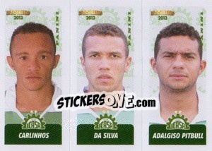 Sticker Carlinhos / Da Silva / A.Pitbull - Campeonato Brasileiro 2013 n. 396 - Panini
