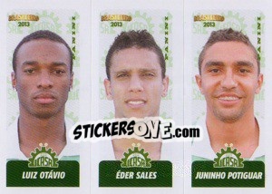 Sticker L.Otávio / É.Sales / J.Potiguar - Campeonato Brasileiro 2013 n. 397 - Panini