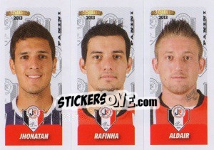 Sticker Jhonatan / Rafinha / Aldair - Campeonato Brasileiro 2013 n. 399 - Panini