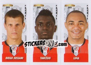 Sticker D.Jussani / Tarcísio / Lima - Campeonato Brasileiro 2013 n. 401 - Panini