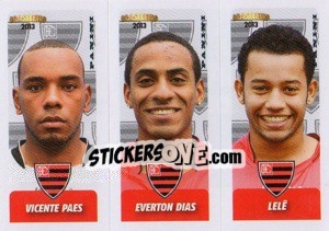 Sticker V.Paes / E.Dias / Lelê - Campeonato Brasileiro 2013 n. 407 - Panini