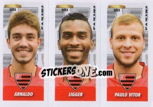 Sticker Arnaldo / Ligger / P.Vitor - Campeonato Brasileiro 2013 - Panini