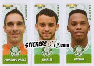 Sticker F.Prass / Charles / Patrick - Campeonato Brasileiro 2013 n. 410 - Panini