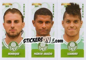 Figurina Henrique / M.Araújo / Leandro - Campeonato Brasileiro 2013 - Panini