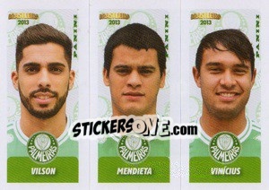 Cromo Vilson / Mendieta / Vinícius - Campeonato Brasileiro 2013 n. 413 - Panini