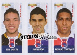 Cromo L.Carlos / Anderson / R.Conceição - Campeonato Brasileiro 2013 - Panini