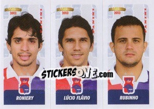 Sticker Roniery / L.Flávio / Rubinho - Campeonato Brasileiro 2013 n. 420 - Panini