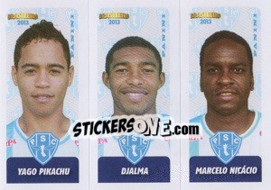 Cromo Y.Pikachu / Djalma / M.Nicácio - Campeonato Brasileiro 2013 - Panini