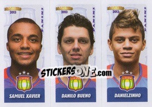 Sticker S.Xavier / D.Bueno / Danielzinho - Campeonato Brasileiro 2013 n. 431 - Panini