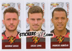 Sticker G.Lucas / L.Lima / M.Aurélio - Campeonato Brasileiro 2013 - Panini