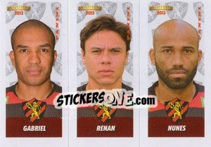 Figurina Gabriel / Renan / Nunes - Campeonato Brasileiro 2013 - Panini