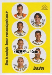 Sticker Escale seus titulares - Campeonato Brasileiro 2013 n. e13 - Panini