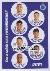 Cromo Escale seus titulares - Campeonato Brasileiro 2013 - Panini