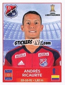 Sticker Andrés Ricaurte - Conmebol Copa Libertadores 2023 n. 77 - Panini