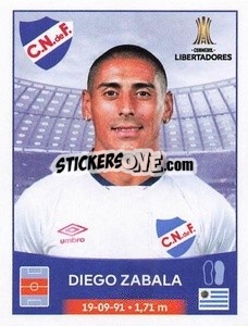 Sticker Diego Zabala - Conmebol Copa Libertadores 2023
 - Panini