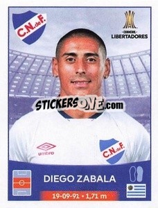Sticker Diego Zabala - Conmebol Copa Libertadores 2023 n. 129 - Panini