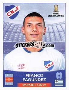 Figurina Franco Fagúndez - Conmebol Copa Libertadores 2023
 - Panini