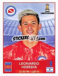 Sticker Leonardo Heredia - Conmebol Copa Libertadores 2023 n. 284 - Panini