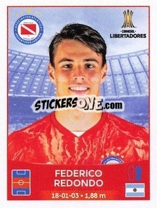 Sticker Federico Redondo - Conmebol Copa Libertadores 2023 n. 285 - Panini