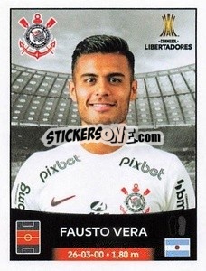 Sticker Fausto Vera - Conmebol Copa Libertadores 2023
 - Panini