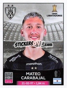 Sticker Mateo Carabajal - Conmebol Copa Libertadores 2023
 - Panini