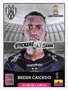 Cromo Beder Caicedo - Conmebol Copa Libertadores 2023 n. 313 - Panini