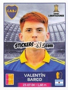 Cromo Valentín Barco - Conmebol Copa Libertadores 2023
 - Panini