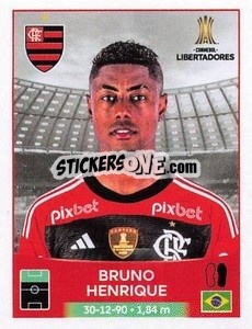 Sticker Bruno Henrique Pinto - Conmebol Copa Libertadores 2023
 - Panini