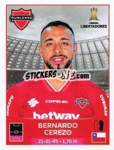 Sticker Bernardo Cerezo - Conmebol Copa Libertadores 2023 n. 38 - Panini