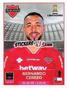 Figurina Bernardo Cerezo - Conmebol Copa Libertadores 2023
 - Panini