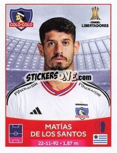 Sticker Matías De los Santos - Conmebol Copa Libertadores 2023
 - Panini