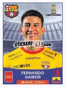 Sticker Fernando Gaibor - Conmebol Copa Libertadores 2023
 - Panini