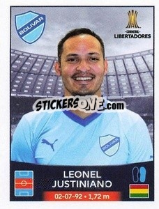 Sticker Leonel Justiniano - Conmebol Copa Libertadores 2023 n. 163 - Panini