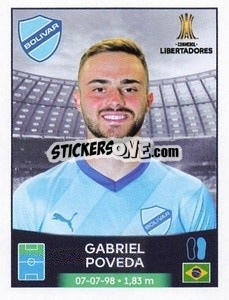 Sticker Gabriel Poveda - Conmebol Copa Libertadores 2023
 - Panini