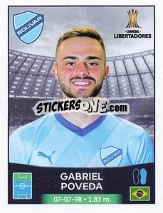 Sticker Gabriel Poveda - Conmebol Copa Libertadores 2023 n. 168 - Panini