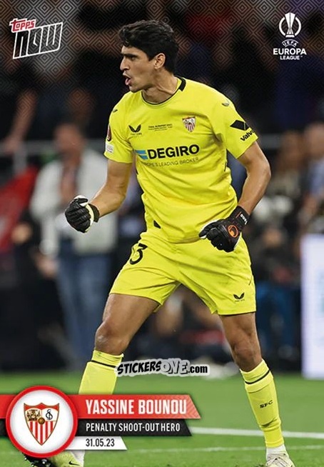 Sticker Yassine Bounou - Now UEFA Europa League & UEFA Europa Conference League 2022-2023
 n. 54 - Topps